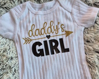 Body infantil "Filhinha do Papai" - Body fofo para meninas - Roupa para recém-nascida - Presente para chá de bebê para o papai - Presente para papai de menina