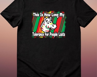 Camiseta "This Is Time How Totten For People Dura", Camiseta engraçada com estampa de zebra, Camiseta com estampa sarcástica, Camiseta unissex com humor ousado