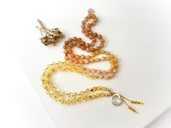 mala necklace solar plexus jewelry