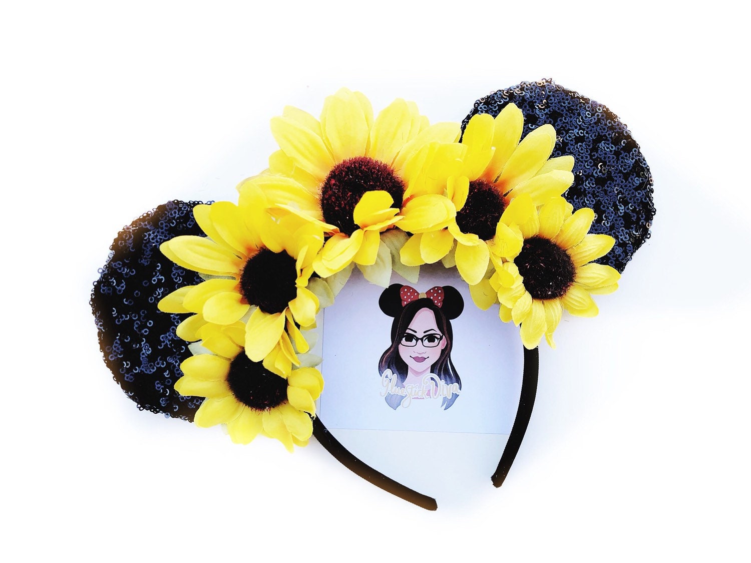 DIY Sunflower Minnie Mouse Ears Fall Sunflower Mickey Grapevine Wreath | Disney Inspired DIY  main image 3