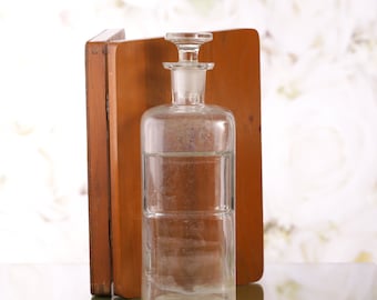 Antique Glass Apothecary Bottle: Whitall Tatum & Co. Vintage Pharmacy Decor