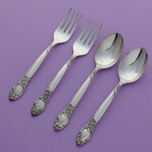 Oneida Silver Plate Forks & Spoons in Ballad Country Lane Pattern