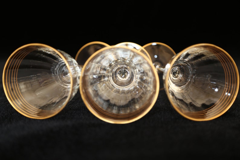 Gold Rim Crystal Water Glasses Gold Trim Crystal Wine Etsy