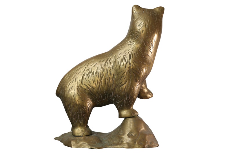 Vintage Large Brass Bear Giant Brass Bear Brass Ursa Major Etsy