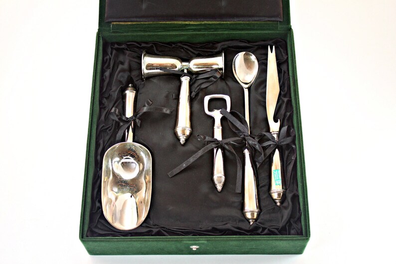 Silver Plate Bar Set Bar Tools Vintage Bar Tools Towle Etsy