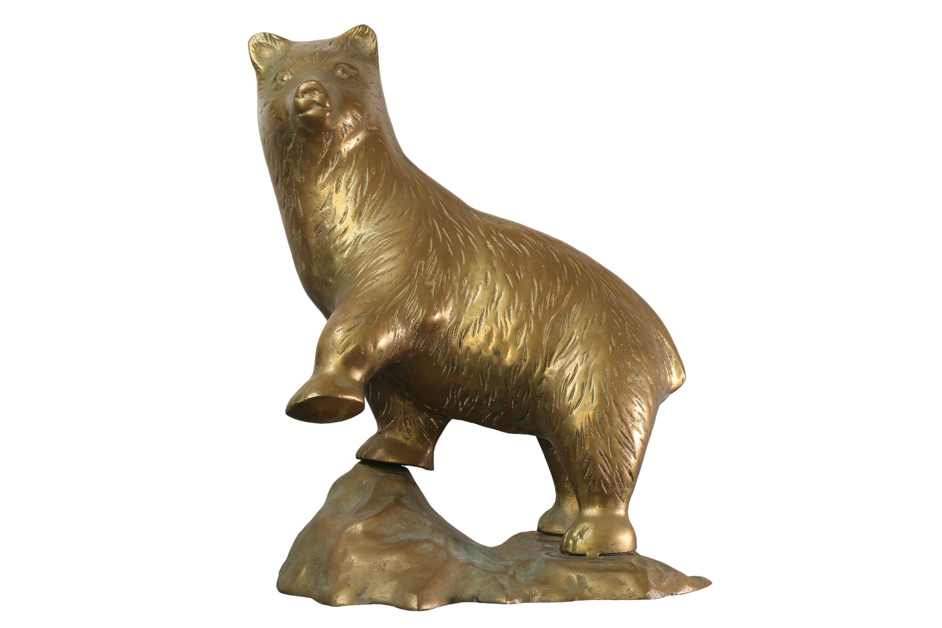 Vintage Large Brass Bear Giant Brass Bear Brass Ursa Major Etsy