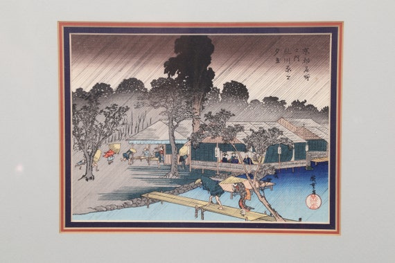 Hiroshige Ando Woodblock Print Evening Rain at Tadasugawara, Famous Places of Kyoto, Uchida Art Company Print, Utagawa, Ukiyo-e Woodblock - Etsy Hiroshige Ando Woodblock Print Evening Rain at Tadasugawara, Famous Places of Kyoto, Uchida Art Company Print, Utagawa, Ukiyo-e Woodblock - Etsy