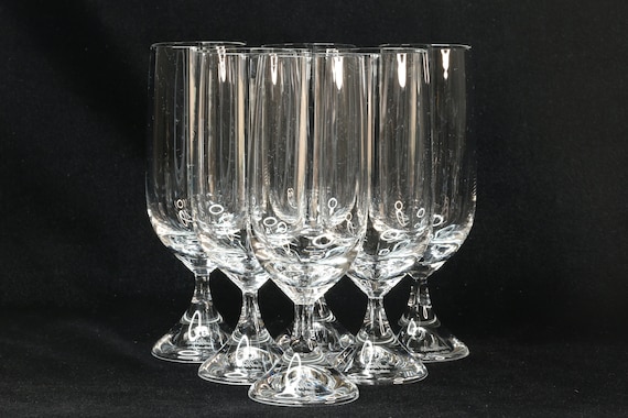 6 Vintage Rosenthal Crystal Glasses: Studio-Line Clarion Beer Goblets