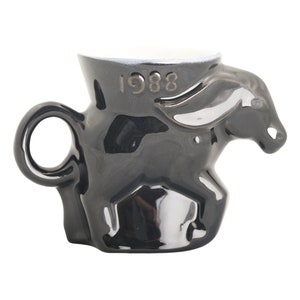 Political Mug for Democrat, 1988 Frankoma Coffee Mug in Donkey Democratic Shape