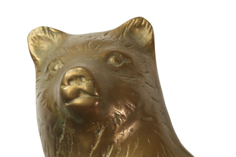 Vintage Large Brass Bear Giant Brass Bear Brass Ursa Major Etsy