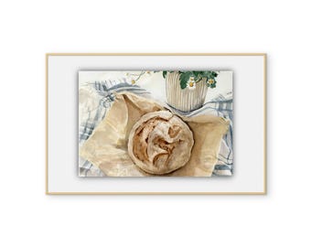 Sourdough Bread Printable Watercolor Art (Digital Download)