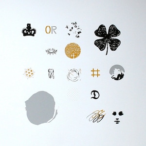 Found objects - Black/Grey/Yellow - Screenprint