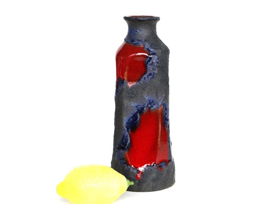 【marei】fat lava ファットラバ ミッドセンチュリー 花瓶 Marei Fat Lava 花瓶 西ドイツ陶器 FAT LAVA 2407 ヴィンテージ ミッド