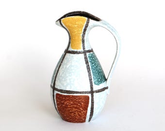 Ü-keramik 50s vase 479-15 West German pottery Uebelacker Mid century modernist