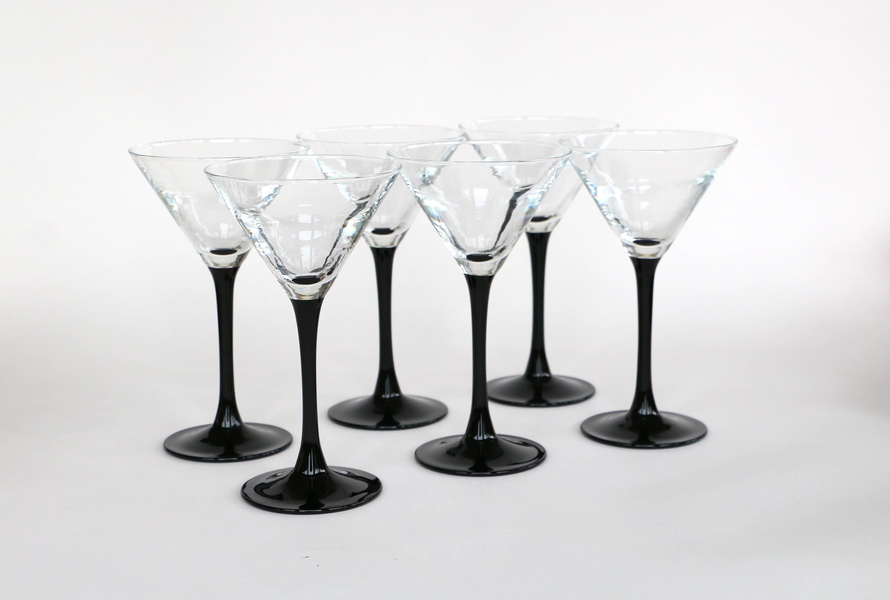 6 verres a vin ROUGE 15,5 cl ,modèle LOUVRE en cristal d'Arques ; lot