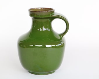 Gräfl. Ortenburg'sche Manufakturen vase 634-15 green west german pottery mid century modernist