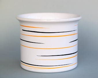 Maceta vintage Sondgen de Alemania Occidental: Rayas disco de los 80