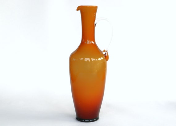 ガラス 花瓶 イタリア フラワーベース ミッドセンチュリー 花器 ポピー フラワーベース 花びん 花瓶 ガラス花器 ミッドセンチュリー