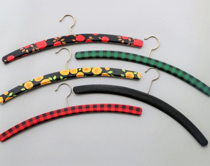 Vintage Clothes Hangers Mix and Match Black Sixties Coat Etsy