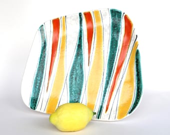 Plato para tartas de Georg Schmider: Cerámica de Alemania Occidental de mediados de siglo