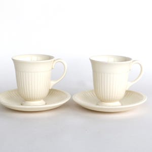 Wedgwood Edme Creamware Cup and Saucer Set: English Coffee Tableware