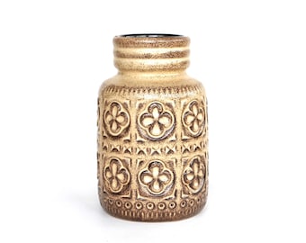 Jarrón Scheurich 289-18: Cerámica de lava gruesa de Alemania Occidental, década de 1970 - Quadrifoglio Design