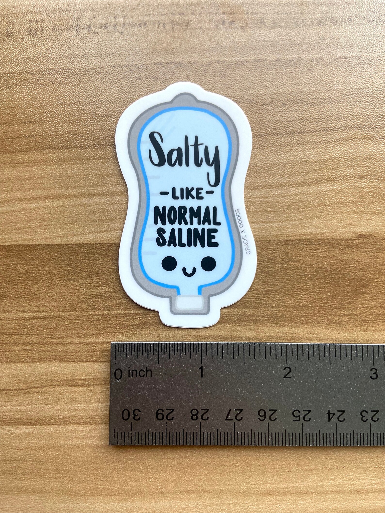 Salty Like Normal Saline RN Sticker Vinyl Sticker Cute Etsy