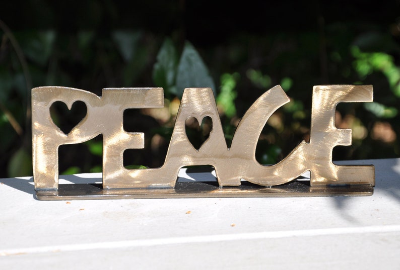 Peace Joy Love Hope Metal Shelf Sitter image 2