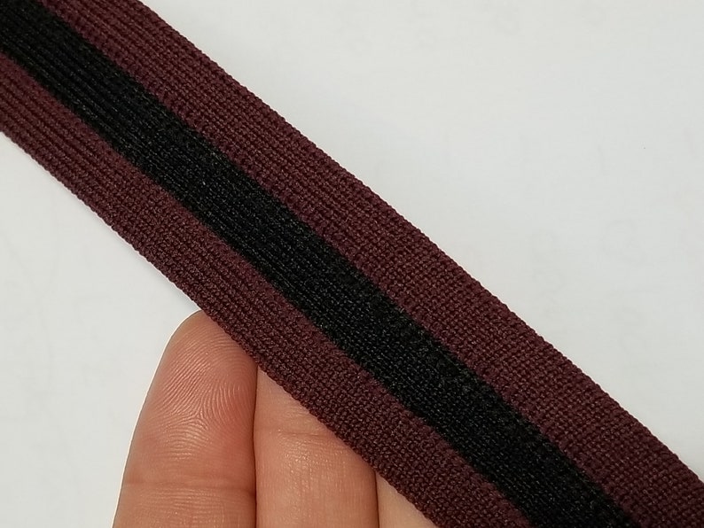 1 Inch Black & Maroon Striped Trim by the Yard Bulk Trim Etsy