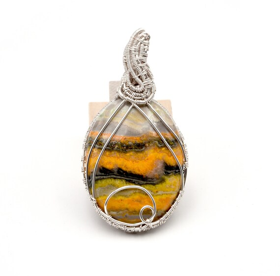 Bumble bee jasper pendant|Unique Gift|One of a kind pendant