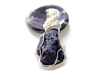 Lava stone pendant, Momento from the Azores, unique present
