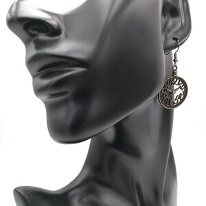 Clock earrings fan of numbers steampunk style mathematical time will tell image 2