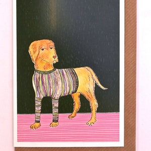 Carte Vizsla, Carte Vizsla à poil long, Carte chien, Carte Vizsla à poil filaire, Carte Amoureux des chiens, Chien dans un pull, Vizsla Art