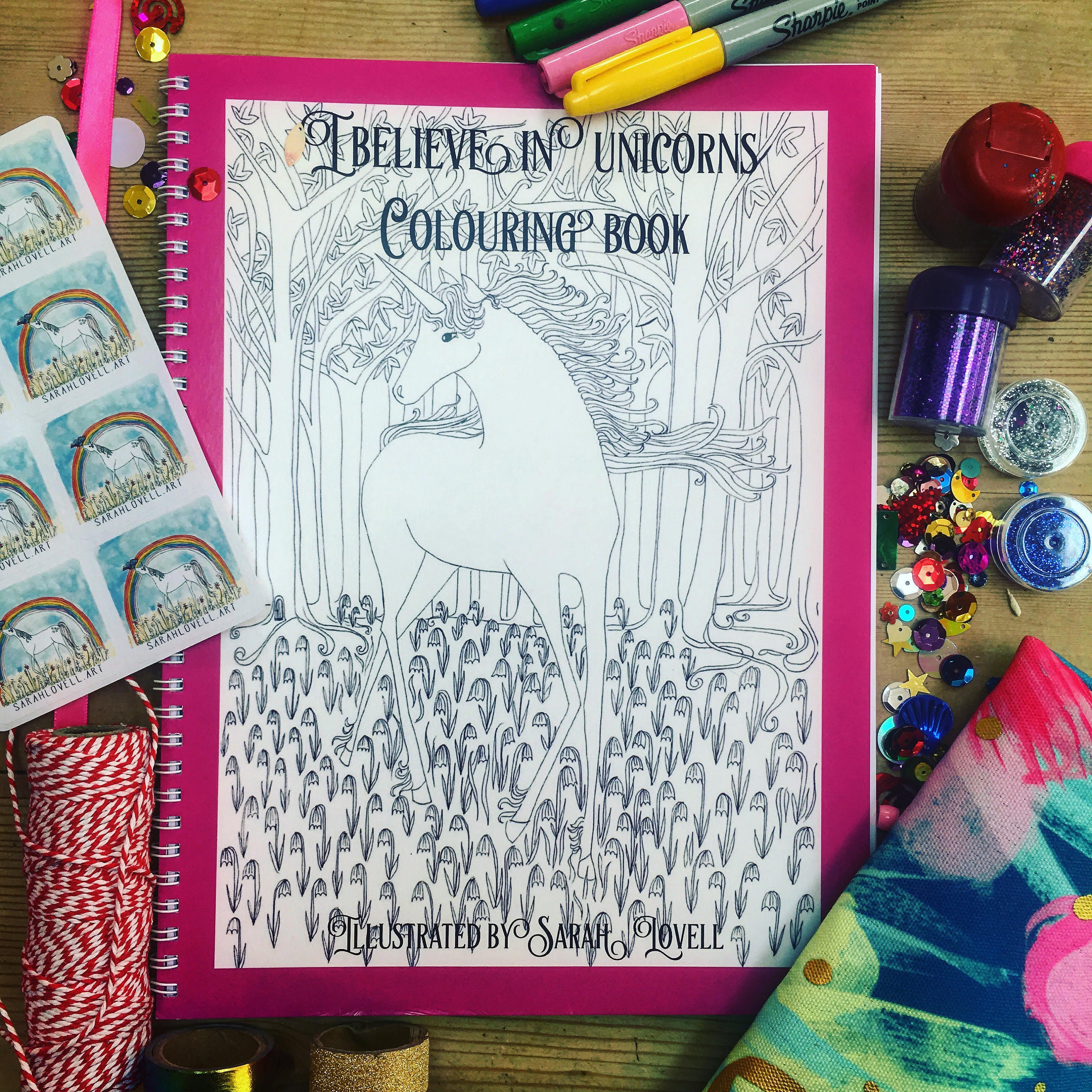 I Believe in Unicorns Hand Illustrated Colouring Book unicorn | Etsy