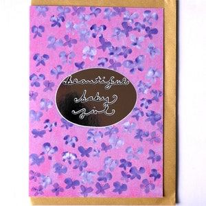 Nouvelle carte bébé, belle carte bébé fille, nouvelle carte bébé fille, nouvelle carte bébé fille, carte papillons