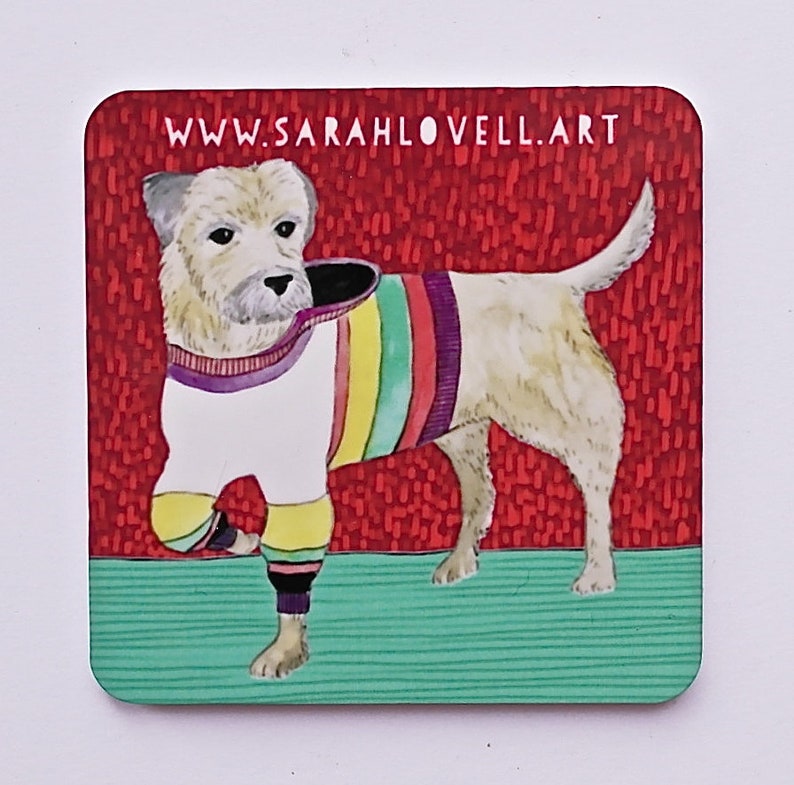 Illustrated Border Terrier Dog Fridge Magnet