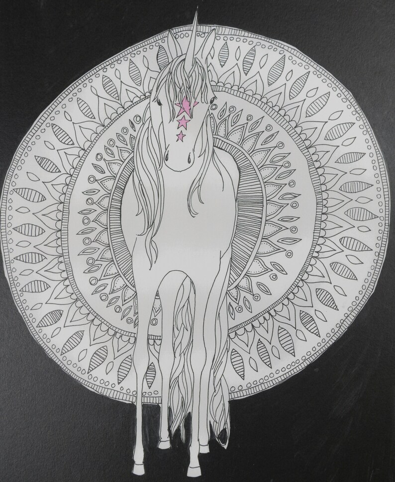 Unicorn Picture Mandala Unicorn Print Unicorn Art Unicorn - Etsy Ireland