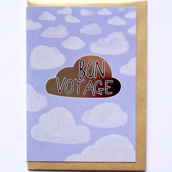 Bon Voyage Card, Leaving Card, Adventure Card, Goodbye Card