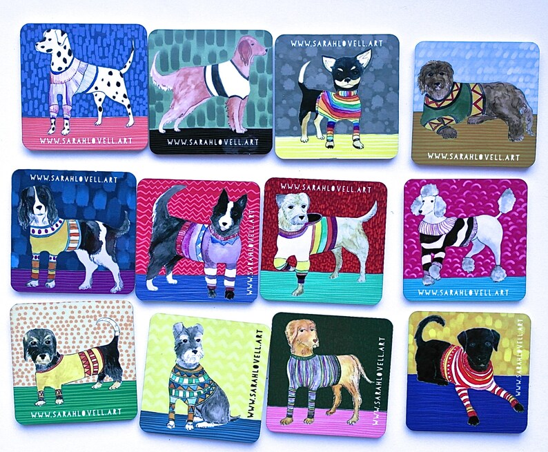 Illustrated Labradoodle Dog Fridge Magnet