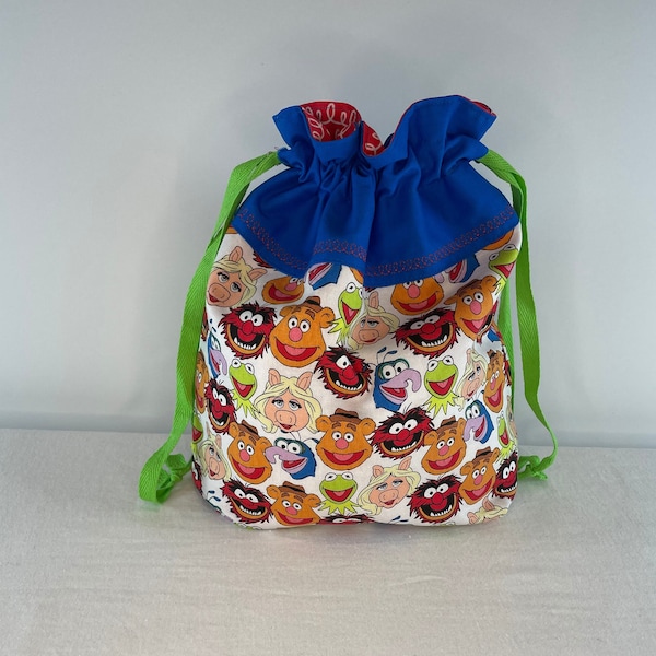 Puppets Gift Bag   |   Puppets Bag   |  Puppets Storage Bag   |   Reusable Gift Bag  |  Lined Drawstring Bag  |  Fabric Gift Bag