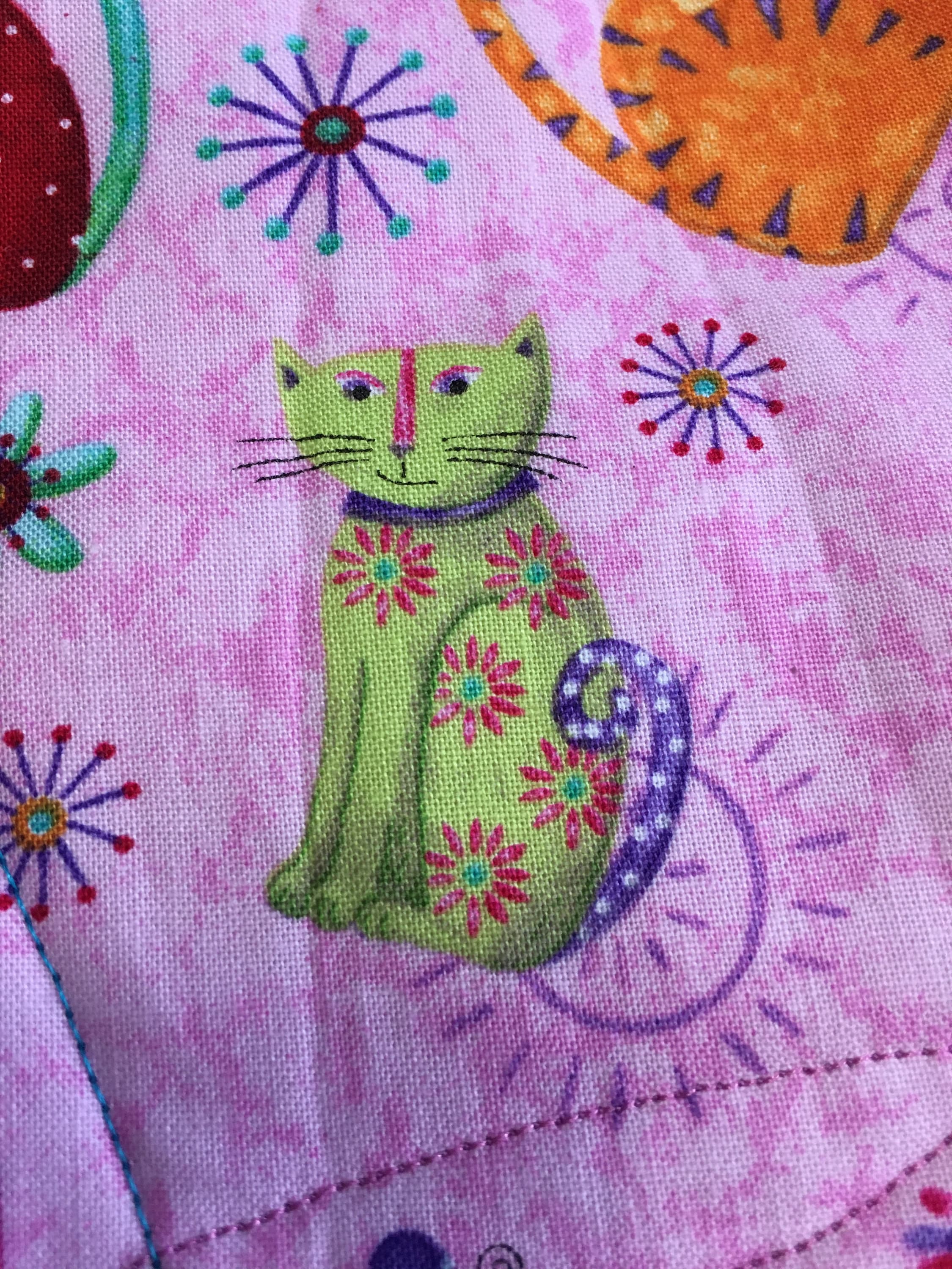 Fancy Cats Quilted Throw Pillow Cover Fits 18x18 Pillow Etsy Hong Kong
