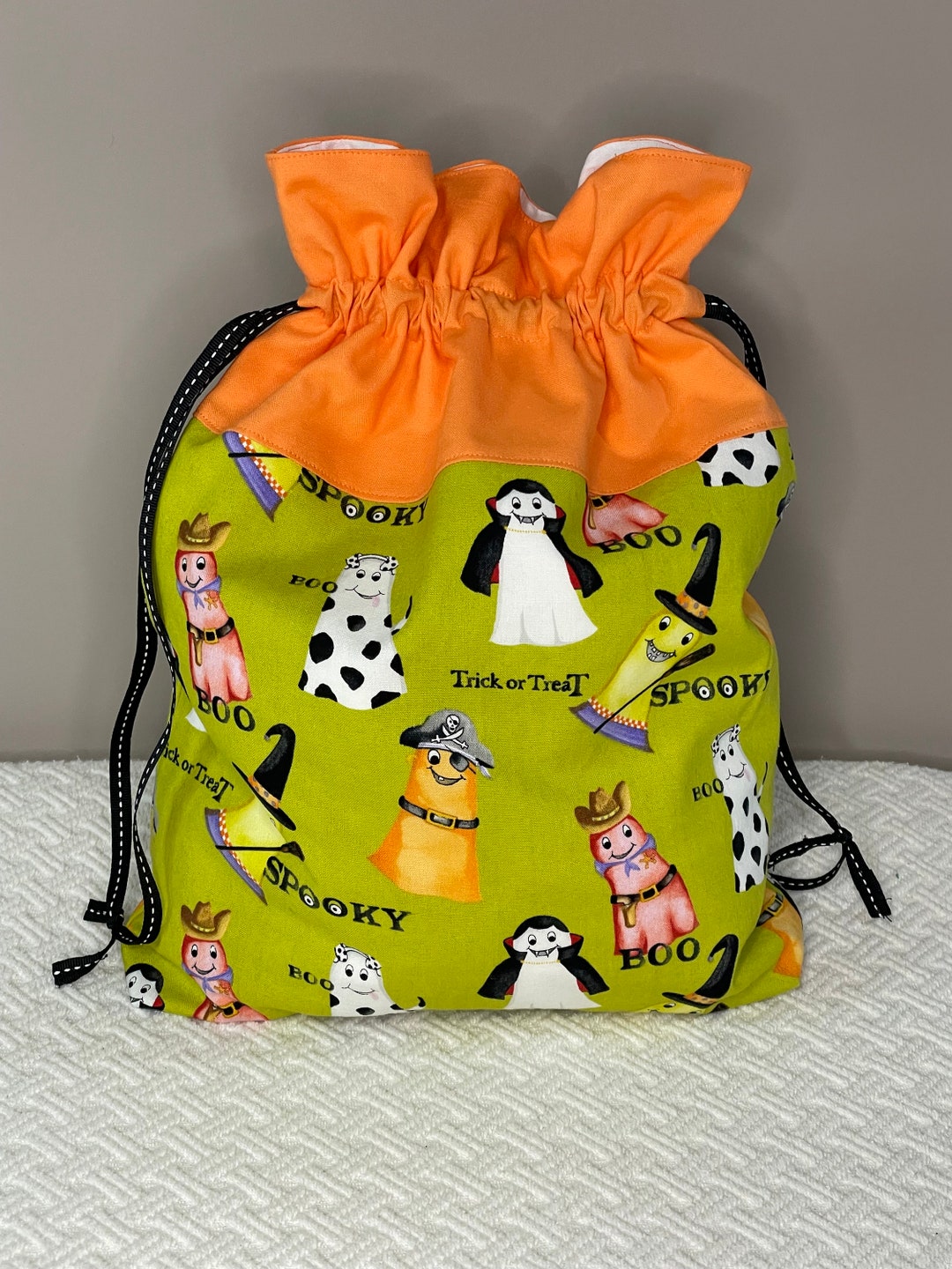 Halloween Gift Bag, Halloween Shoe Bag, Halloween Toiletry Bag, Halloween Shoe Bag Lined