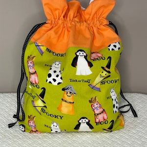Sac cadeau Halloween, Sac à chaussures Halloween, Trousse de toilette Halloween, Sac à chaussures Halloween | Sac à cordon doublé | Sac cadeau en tissu