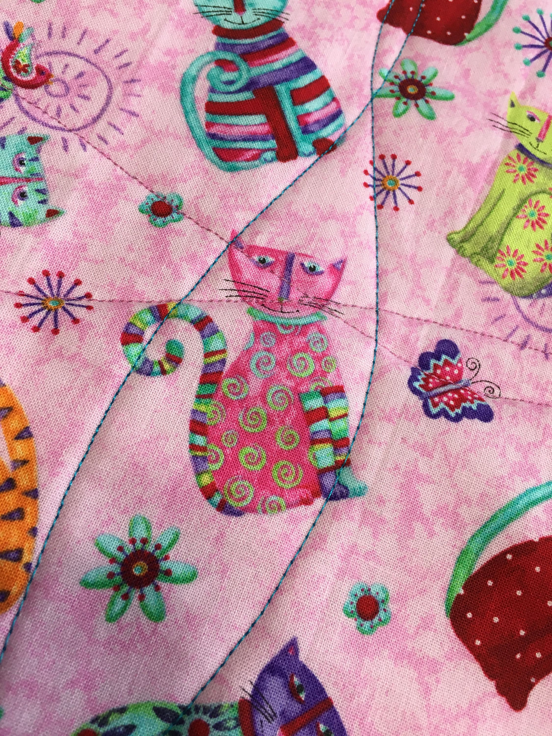 Fancy Cats Quilted Throw Pillow Cover Fits 18x18 Pillow Etsy Hong Kong