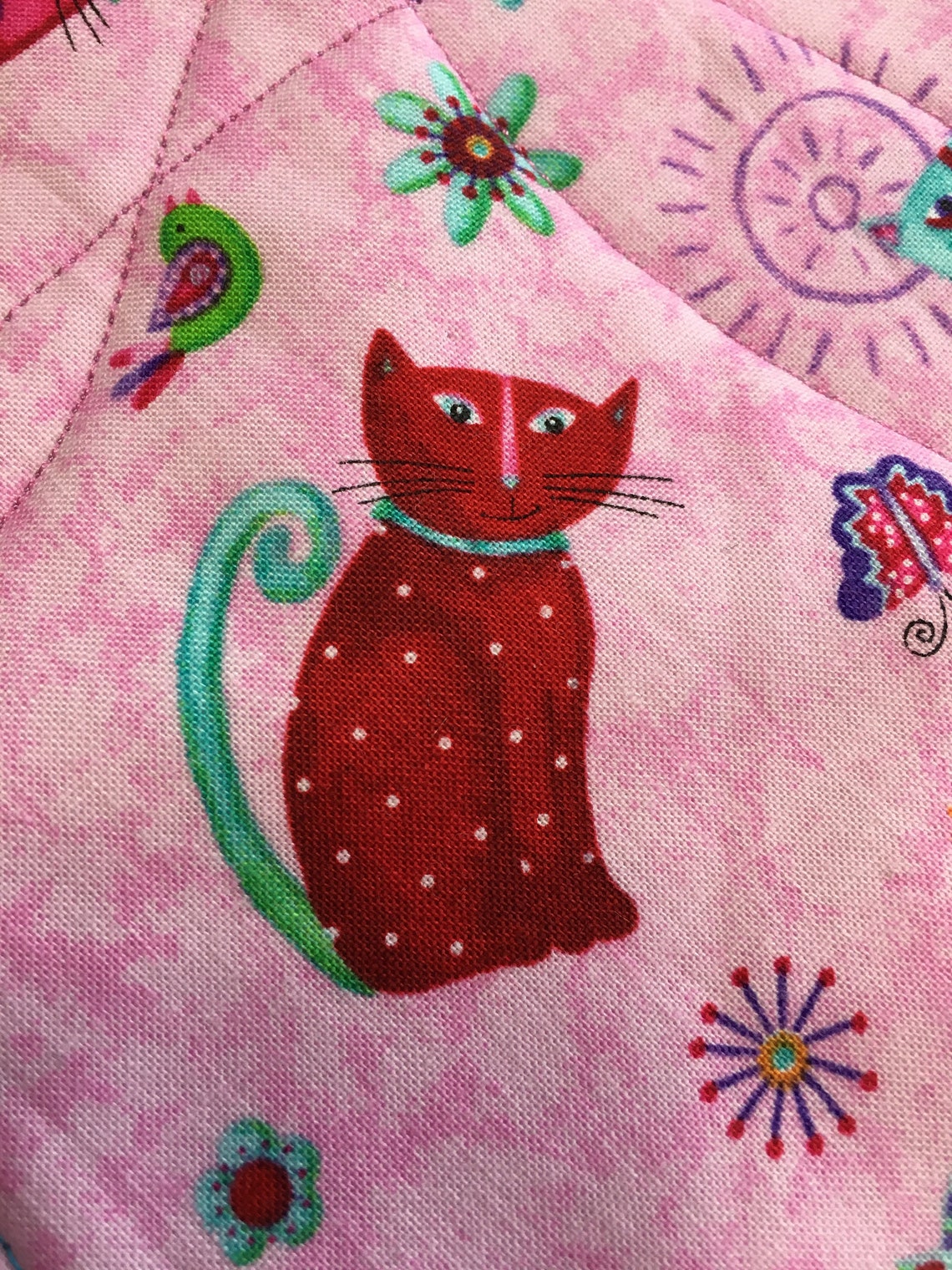 Fancy Cats Quilted Throw Pillow Cover Fits 18x18 Pillow Etsy Hong Kong