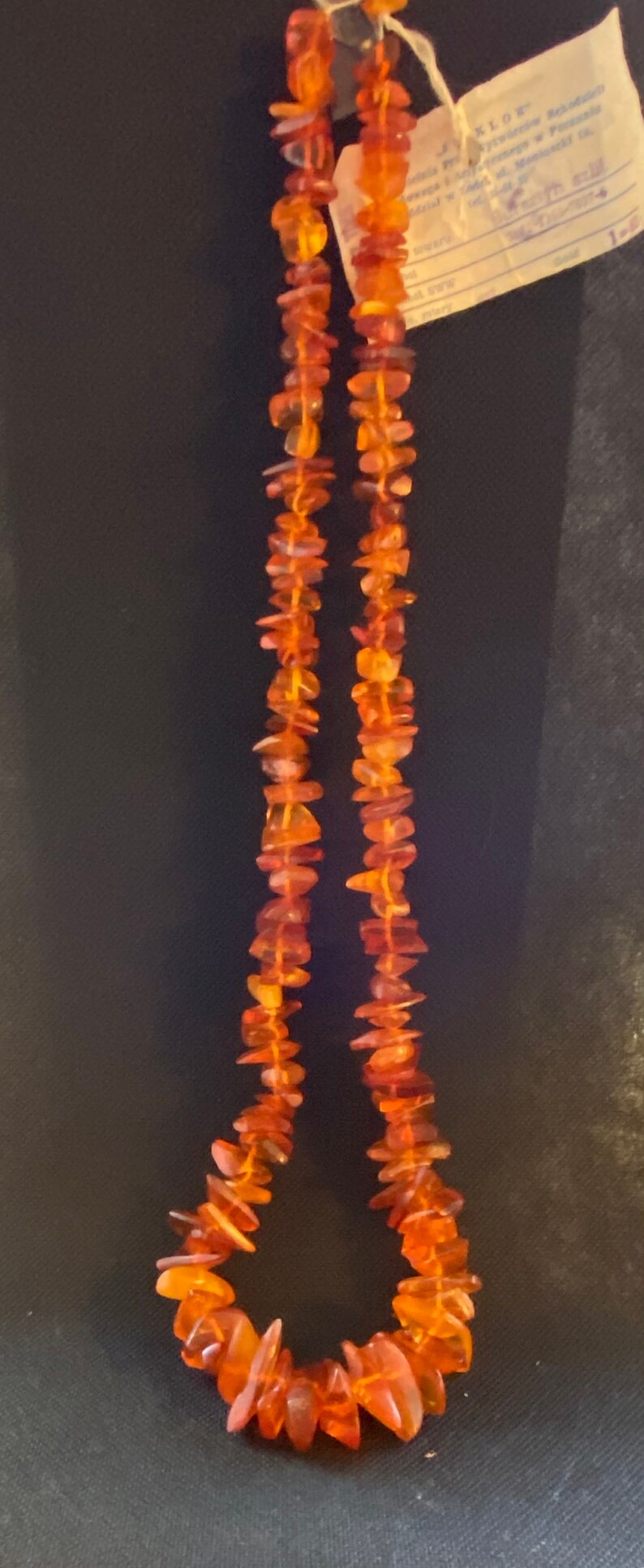 Large String Polish Baltic Amber With Original Tag