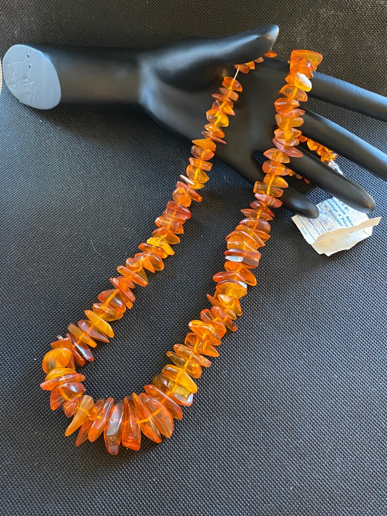 Large String Polish Baltic Amber With Original Tag