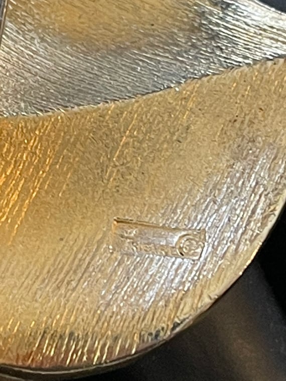 Excellent Rare Trifari Crown Mark Wide Leaf - image 3