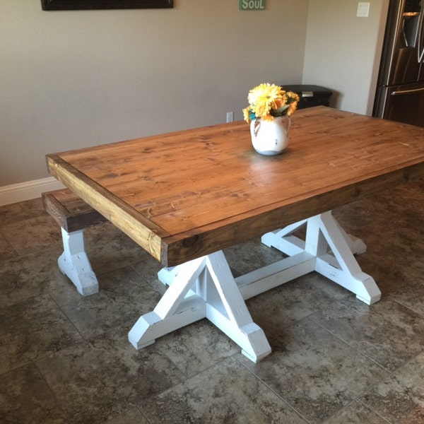 6ft farmhouse table with bench