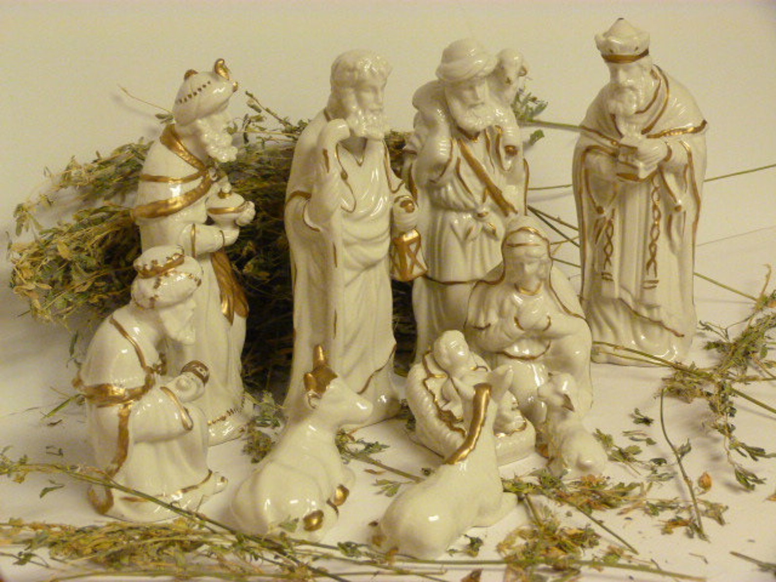 Vintage porcelain nativity scene / large nativity set / | Etsy